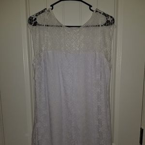 White lace  dress